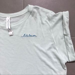 Lululemon Embroidered Pima Cotton Tee Turquoise